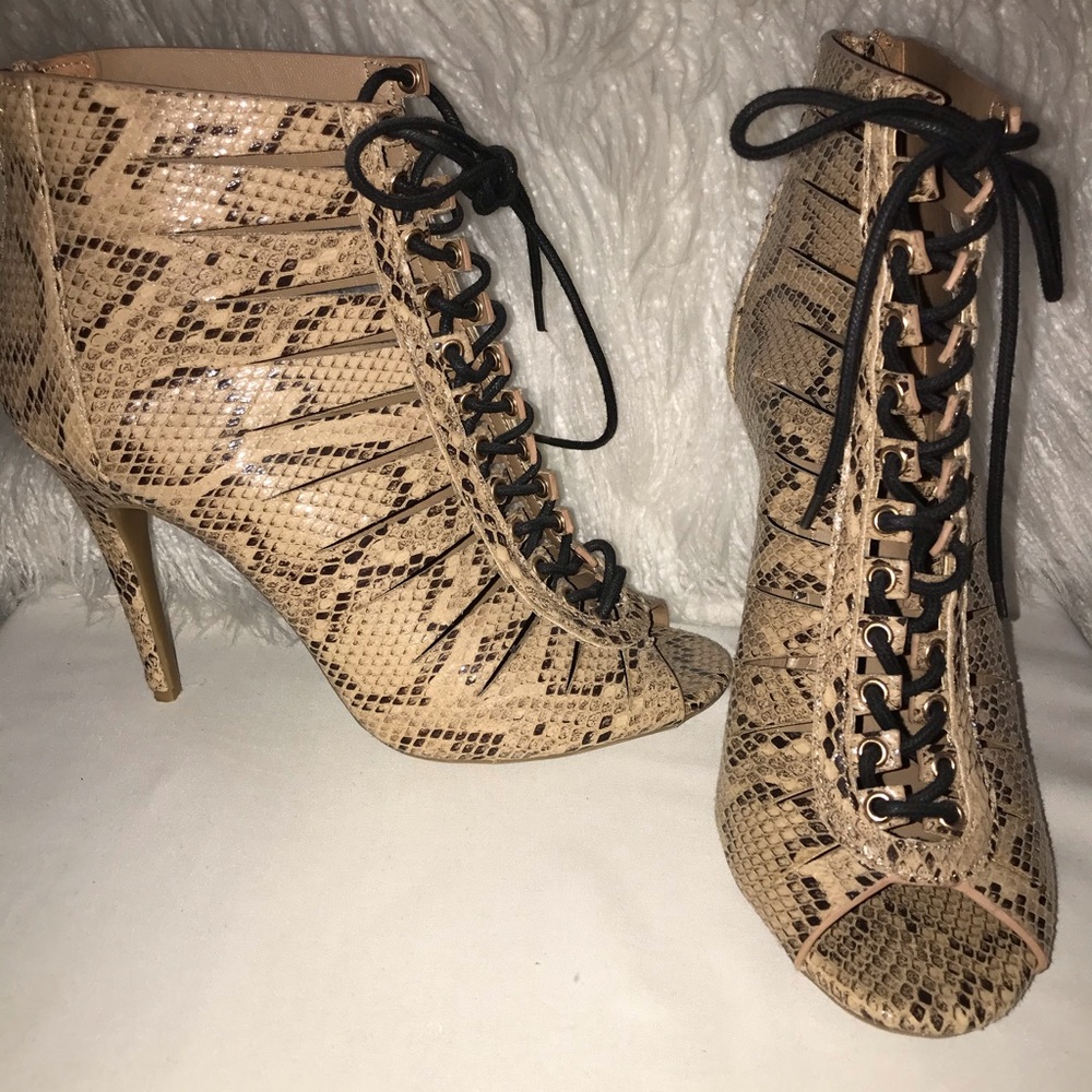 Snake Skin Cutout Bootie